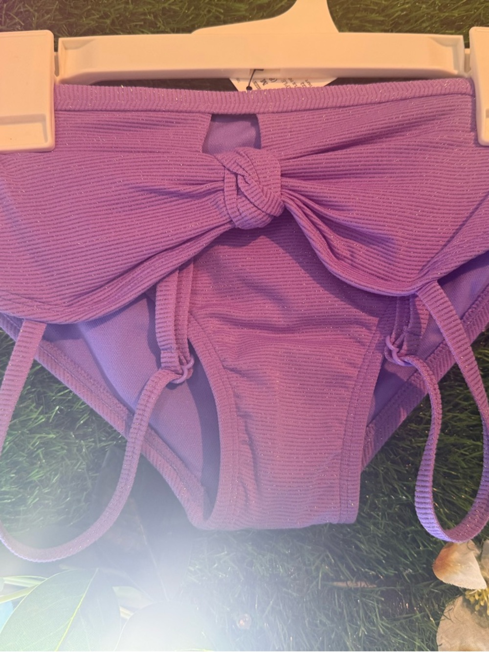 art class Purple Knot-Front Girls Swim top and Bottoms